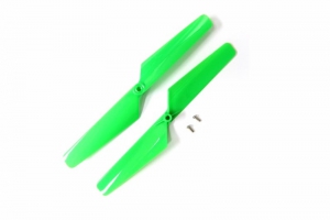 Traxxas Rotor blade set, green (2)/ 1.6x5mm BCS (2)