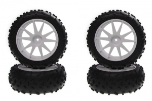 Kyosho High Traction Tire With Wheel(White/Mini