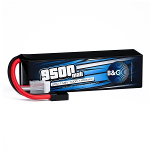 Аккумулятор B&C LiPo 9500 mAh 14.8V (4s) 100C, TRX, Soft case (для Traxxas Maxx 4S и X-Maxx 8S)