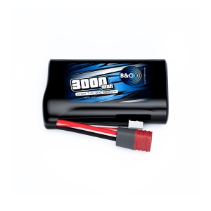 Аккумулятор Li-ion B&C 3000 mAh, 7,4V, 20C, T‐plug для Remo Hobby 1/16, Himoto 1/18
