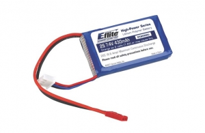 E-Flite Li-pol 7.4V 430mAh, 20C, 2s1p, JST