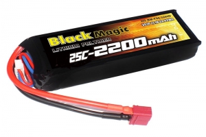 Black Magic 11.1V 2200mAh, 25C, 3s1p, Deans T-Plug