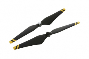 DJI Пропеллеры 9450L черные, желтые полосы (пласт.хаб) Carbon Fiber