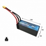 Аккумулятор LiPo B&C - 14.8v 6000мАч 90C (4S, Hardcase, разъём Bullet 5.0 мм + XT60)