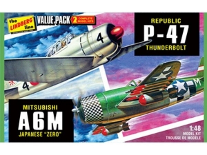 Склеиваемая модель Hawk Lindberg 1/48 2 pack WWII Adversaries (P-47 Thunderbolt &