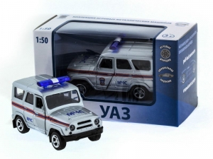 Машина &quot;АВТОПАНОРАМА&quot; инерц. УАЗ-469 (МЧС) 1/50, в/к 12*7*5,5 см