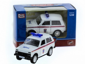 Машина &quot;АВТОПАНОРАМА&quot; инерц. ВАЗ 2121 1/50, в/к 12*7*5,5 см, белая