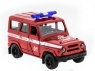 Машина &quot;АВТОПАНОРАМА&quot; инерц. УАЗ-469 (пожарная) 1/50, в/к 12*7*5,5 см