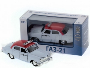 Машина &quot;АВТОПАНОРАМА&quot; инерц.ГАЗ-21 (такси) 1/43, в/к 14*7*5,5 см