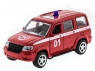 Машина &quot;АВТОПАНОРАМА&quot; инерц. УАЗ Патриот (пожарная) 1/50, в/к 12*7*5,5 см