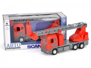Машина &quot;АВТОПАНОРАМА&quot; SCANIA (пожарная) 1/40 инерц., в/к 28*14*12