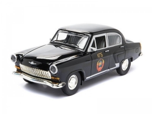 Машина &quot;АВТОПАНОРАМА&quot; ГАЗ-21 &quot;Волга&quot; 1/24 в/к  26*12*11см, черная
