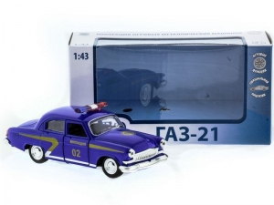 Машина &quot;АВТОПАНОРАМА&quot; инерц. ГАЗ-21 (милиция) 1/43, в/к 14*7*5,5 см