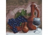 Картина мозаикой 30х30 НАТЮРМОРТ С ВИНОГРАДОМ (квадрат) (29 цветов)