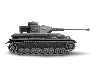 Сборная модель ZVEZDA Немецкий танк Т-IV F2, 1/100