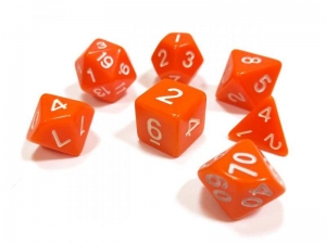 Набор ZVEZDA из 7 оранжевых игровых кубиков для ролевых игр, 7 шт