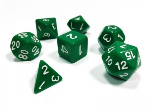Набор ZVEZDA из 7 зеленых игровых кубиков для ролевых игр, 7 шт