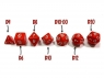 Набор ZVEZDA из 7 красных игровых кубиков для ролевых игр, 7 шт