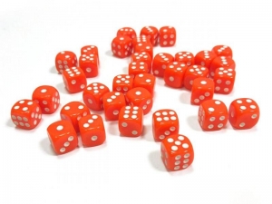 Набор оранжевых игровых кубиков ZVEZDA &quot;D6&quot;, 12мм, 36 шт