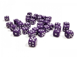 Набор фиолетовых игровых кубиков ZVEZDA &quot;D6&quot;, 12мм, 36 шт