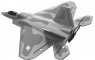 Радиоуправляемый самолет Eachine Mini F22 Raptor RTF (2 аккумулятора)
