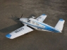 Радиоуправляемый самолет Top RC ST Beechcraft Bonanza V35 голубой 1280мм (шасси) PNP
