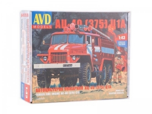 Сборная модель AVD Пожарная цистерна АЦ-40(375)Ц1А, 1/43