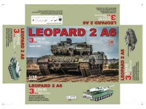 Р/У танк Taigen 1/16 Leopard 2 A6 (Германия) METAL EDITION KIT 3 IN 1 (комплект для сборки)