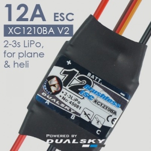 Dualsky XC1210BA V2, ESC 12A, 2-3s LiPo, for plane & heli
