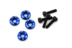 Traxxas Колёсные шайбы с винтами для моделей Latrax Teton масштаба 1:18 (алюминий, анодированный в синий цвет), 4шт. 