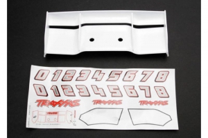 Traxxas Антикрыло белого цвета с наклейками для автомоделей TRAXXAS Revo (пластик) 