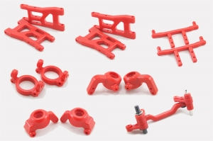 C1631-Full Полный капролоновый комплект подвески для Remo Hobby 1/16 (цвет красный)