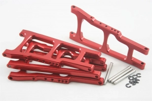 A2305-4-RED Рычаги алюминиевые (4 шт) для Remo Hobby Mmax, EX3 1/10 (цвет красный)