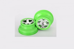 Traxxas Диски зелёные для моделей шорт-корс траков масштаба 1:10, зеленые, 2шт.