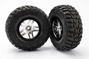 Traxxas Колеса передние в сборе для заднеприводных автомоделей, chrome/black, 2шт