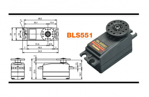 Futaba BLS551 Brushless (металл, 7.4кг/см, 0.13сек)