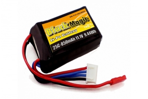 Black Magic 11.1V 850mAh, 25C, 3s1p, JST