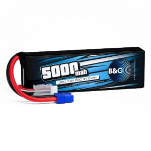 Аккумулятор LiPo B&C - 7.4v 5000мАч 50C (2S, Softcase, разъём EC3)
