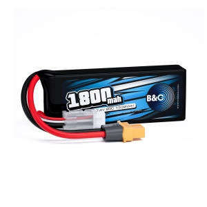 Аккумулятор LiPo B&C - 7.4v 1800мАч 20C (2S, Softcase, разъём XT60)