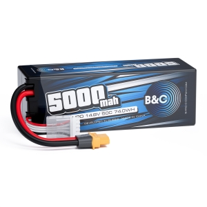 Аккумулятор LiPo B&C - 14.8v 5000мАч 50C (4S, Hardcase, разъём XT60)