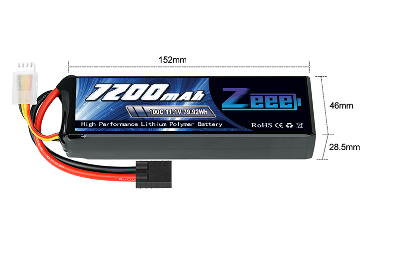 Zeee Power Аккумулятор LIPO 3S 100C 7200mah zeee-7200-3s-100c