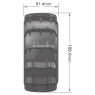 Колеса в сборе Louise RC ST-PADDLE (Лопатки) SPORT для автомоделей монстр трак, трагги 1/8 масштаба, черные диски, HEX: 17мм (2 шт) - L-T3290B