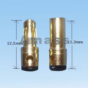 AMASS Разъем 3.5mm gold plated (мама+папа)