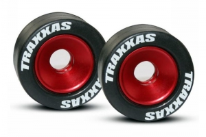 Traxxas Алюминиевые колесики с покрышками для устройства антиопрокидывания, красные, 2шт. 