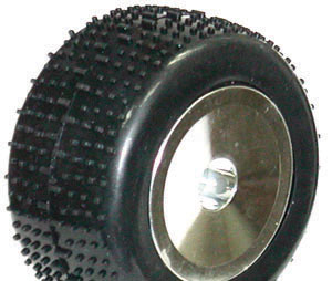 Associated Колеса в сборе 1/18 -Mini Pin/ chrome wheels (2шт)