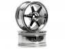 HPI Диски 1/10 - TE37 26MM CHROME (0MM OFFSET) 2шт