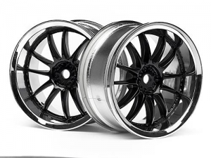 HPI Диски 1/10 - WORK XSA 02C 26mm CHROME/BLACK (вынос 3mm) 2шт