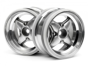 HPI Диски 1/10 мини - MX60 4 SPOKE MATTE CHROME (вынос 3mm/ 2шт)