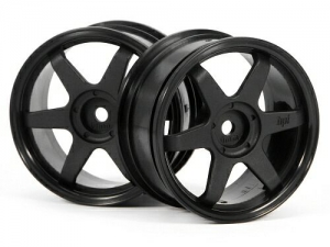 HPI Диски туринг 1/10 - TE37 26MM BLACK (0MM OFFSET) 2шт