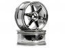 HPI Диски туринг 1/10 - TE37 26MM CHROME (6MM OFFSET) 2шт